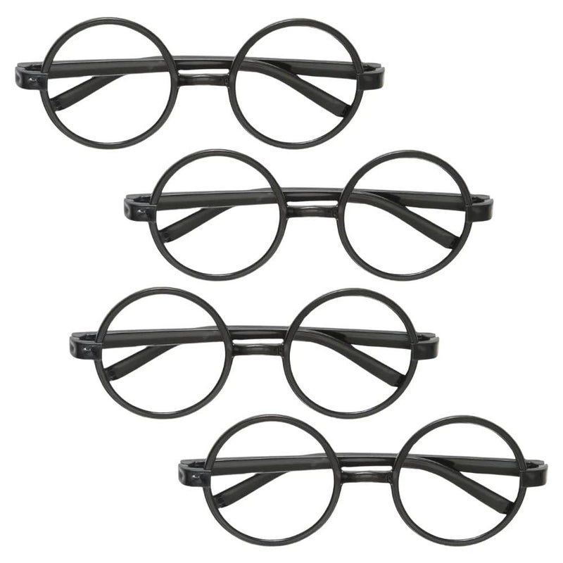 Unique Authentic Black Harry Potter Glasses - Pack of 4 - Magical Cosplay & Enchanting Style - Perfect for Costume Parties - Image 1
