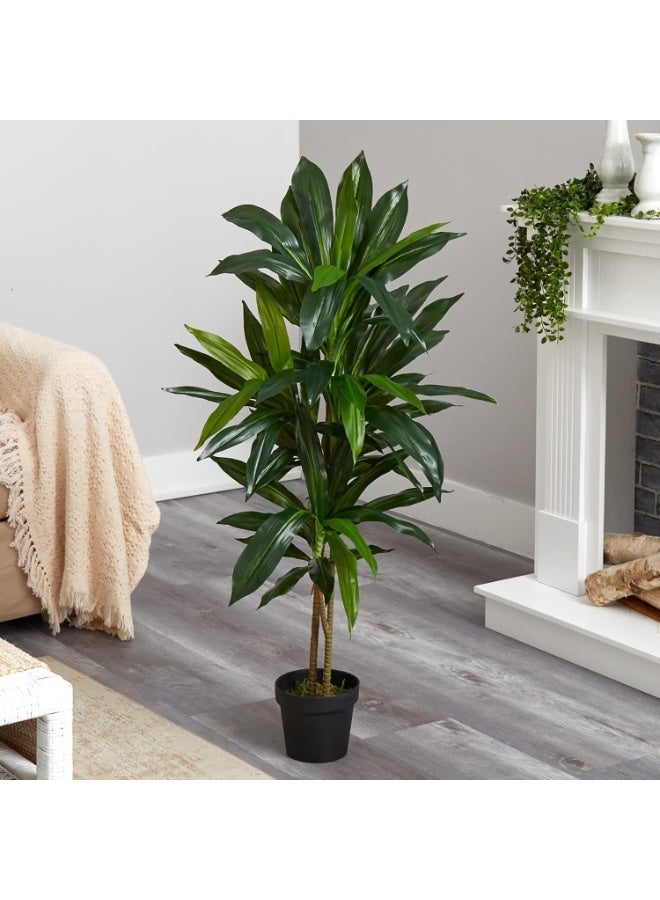 LATIFA Nearly Natural 48 inch Green Dracaena Silk Plant (Real Touch) for Indoor Decor - Image 3