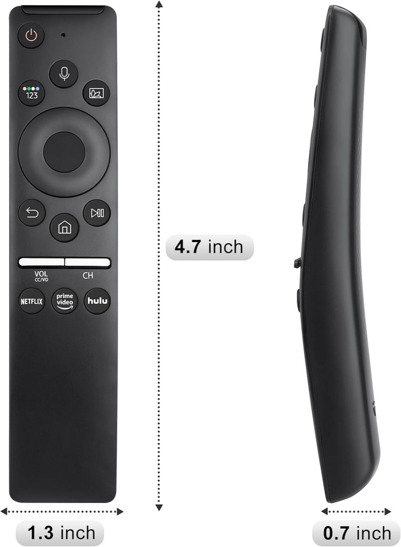 PopZa Replacement Remote Control for Samsung TV, Compatible with All Samsung TVs with Voice Function and Smart Curved Frame, QLED, LCD, 8K, 4K - With Battery - Image 3