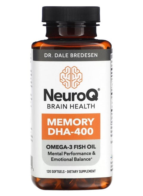 NeuroQ Brain Health Memory DHA-400 120 Softgels