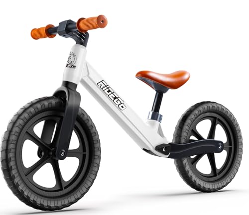 Ridego 12 Inch Balance Bike for Kids 24 Year Old Lightweight Kids Bike with Adjustable Seat Push Bicycle with Air Rubber Tires Rideon Toys Birthday Gift - Image 1