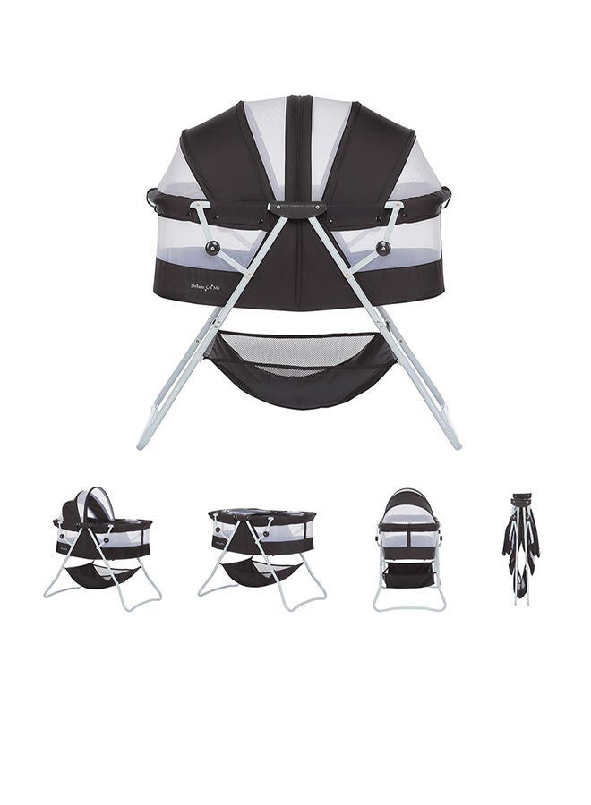 Dream On Me مهد أطفال محمول 3 في 1 من كارلي مع مرتبة وشبكة - أسود - Image 2