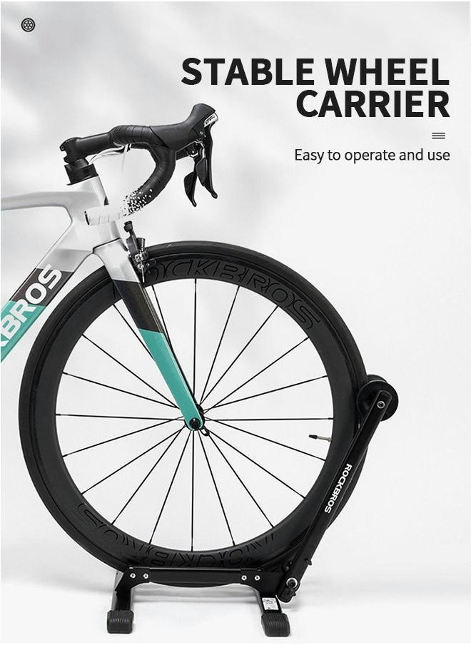 GROIC Bicycle Storage Stand, Foldable Steel Floor Bike Stand, Bike Floor Parking Rack Steady Wheel Holder Fit,Mountain MTB and Road Bicycles Indoor Outdoor Garage Storage,Bicycle Supplies  - Image 5