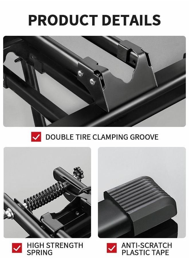 GROIC Bicycle Storage Stand, Foldable Steel Floor Bike Stand, Bike Floor Parking Rack Steady Wheel Holder Fit,Mountain MTB and Road Bicycles Indoor Outdoor Garage Storage,Bicycle Supplies  - Image 4