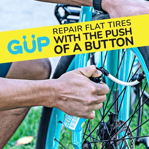 G U P GUP (GÜP كويكي) سائل إصلاح الإطارات السريع ومضخة الهواء؛ للدراجات الجبلية، الطرق، السيكلوكروس، الحصى؛ لختم وإصلاح الإطارات المثقوبة أو المسطحة (محول خرطوم شرايدر/بريستا) - Image 2