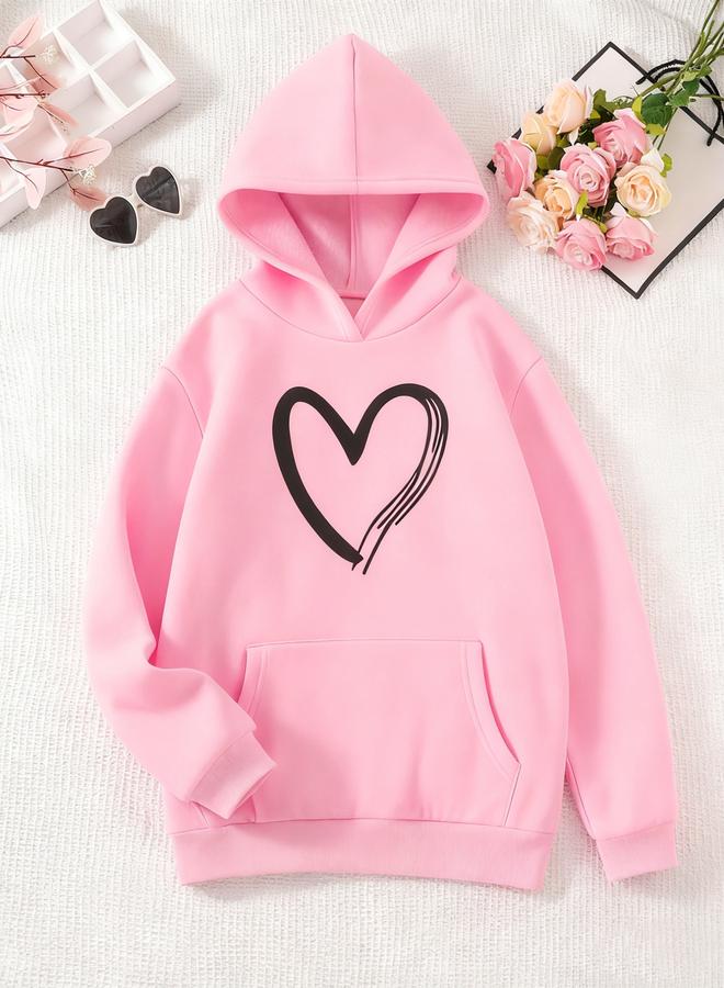 Take Two Graphic Printed Pocket Detail Hoodie - Image 1