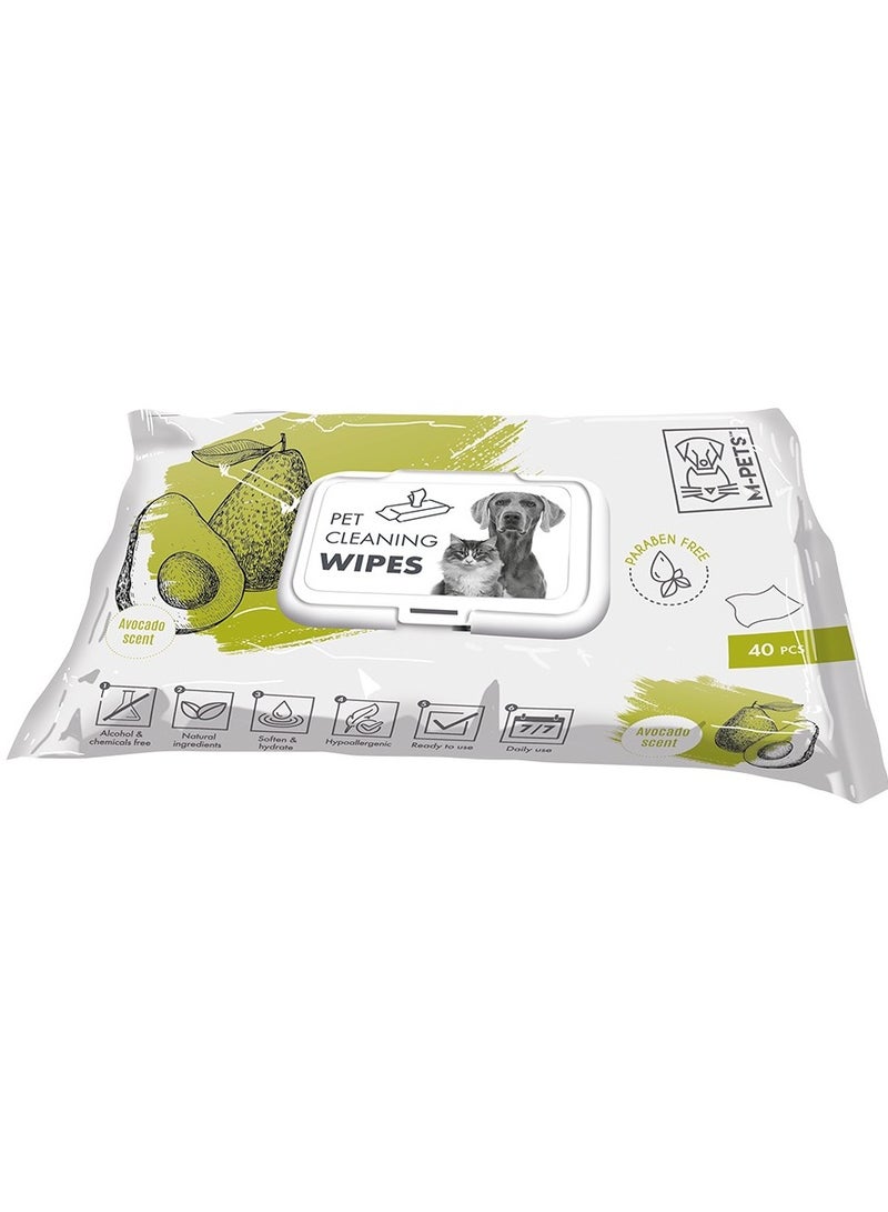 Pet Cleaning Wipes Avocado 40pcs
