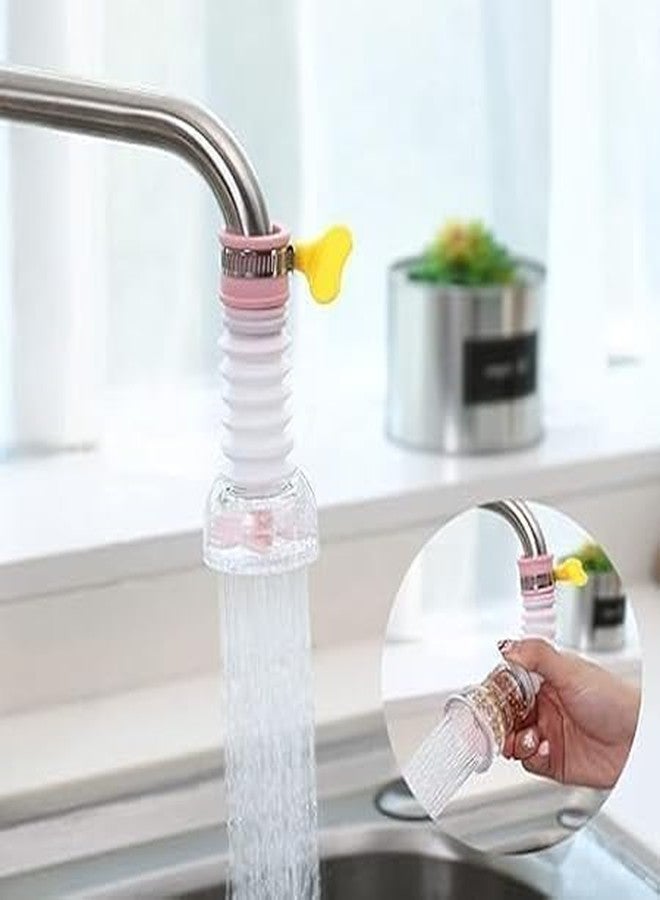 Kruthu Enterprise Kitchen Faucet Extender Attachment, Flexible Sink Sprayer, 6.6 cm Adjustable Nozzle, Adjustable Kitchen Splash Plastic Water Saving Faucet Sprinkle Head Nozzle Bathroom Tap - Image 4
