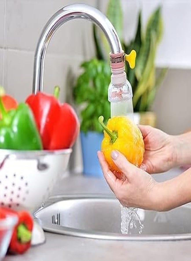 Kruthu Enterprise Kitchen Faucet Extender Attachment, Flexible Sink Sprayer, 6.6 cm Adjustable Nozzle, Adjustable Kitchen Splash Plastic Water Saving Faucet Sprinkle Head Nozzle Bathroom Tap - Image 2