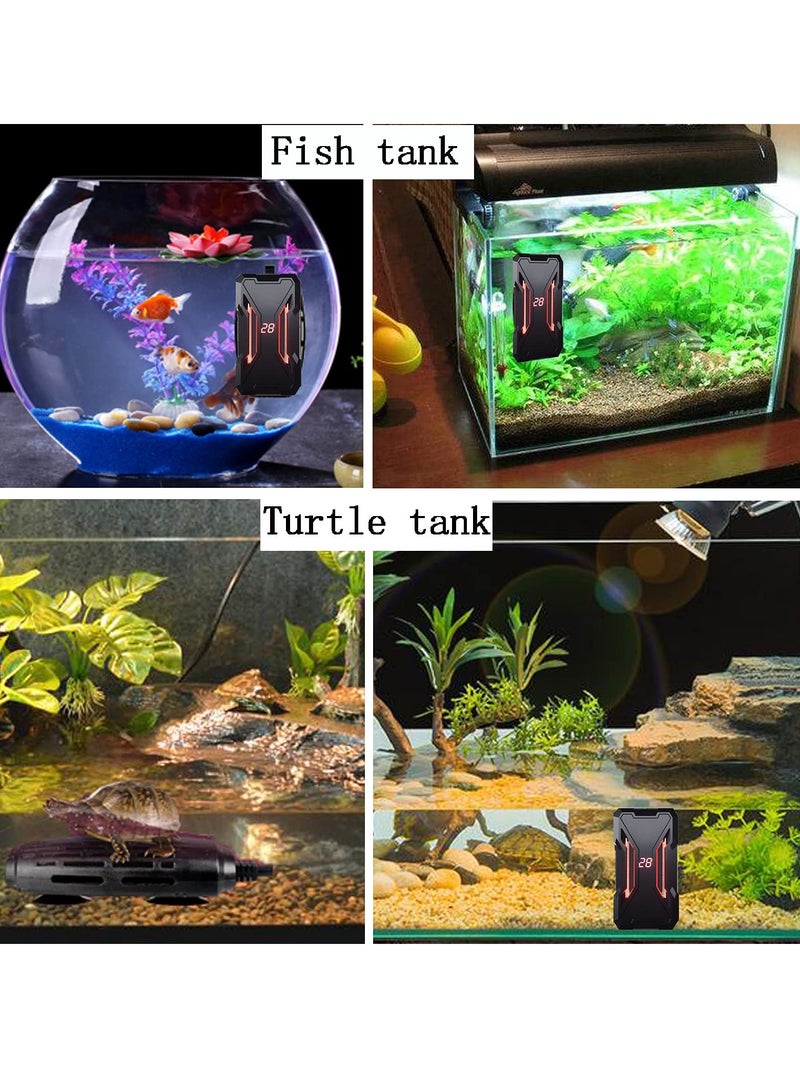 SYOSI 200W Aquarium Heater with LED Display, Submersible Fish Tank Heater, External Temperature Controller, Suitable for Betta, Frogs, Turtles, 200 W Tank Heat Rod - Image 3