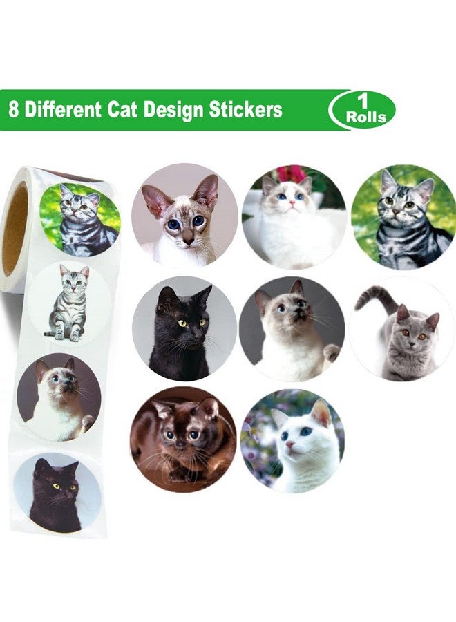 Hohamn 1.5" Cat Stickers For Kids Teachers 500 Pcs Cat Kitten Stickers For Toddlers Birthday Party School Reward Giveaways - Image 3