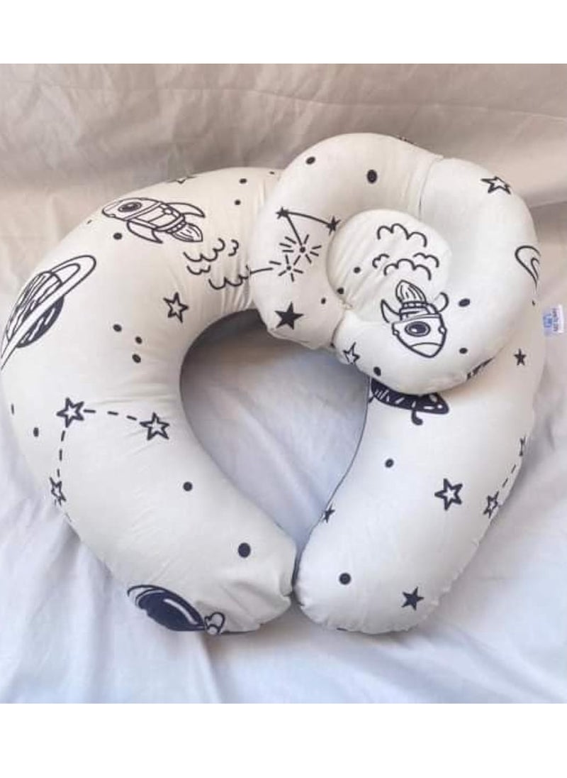Generic Breastfeeding pillow for newborns, natural position, machine washable, supports the baby and is comfortable for the mother’s position and a sleeping pillow (multiple shapes and colors)  - Image 2
