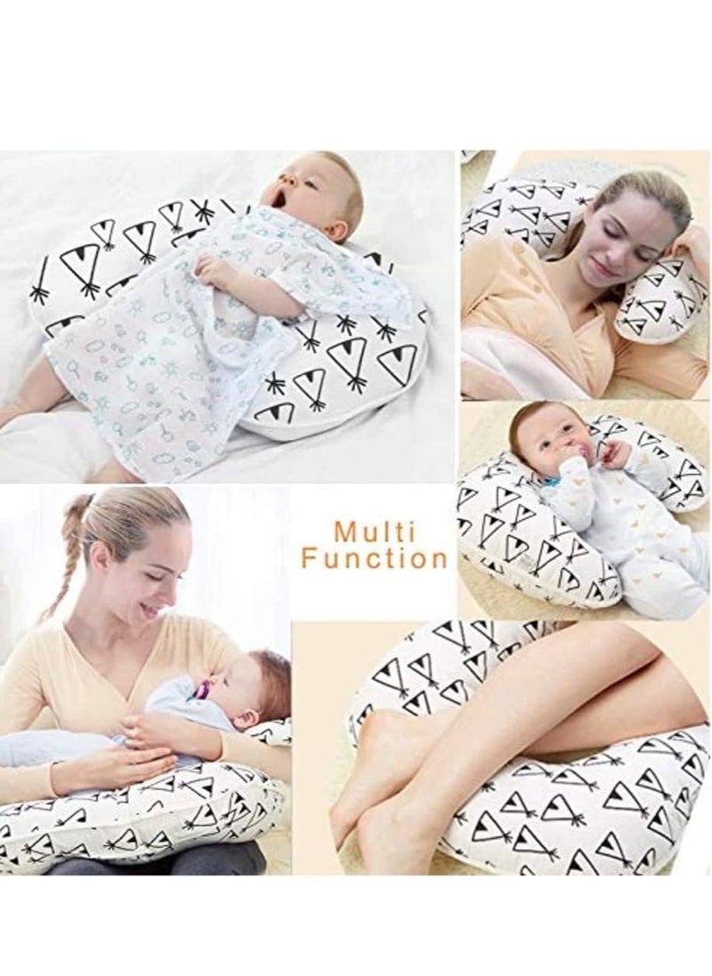 Generic Breastfeeding pillow for newborns, natural position, machine washable, supports the baby and is comfortable for the mother’s position and a sleeping pillow (multiple shapes and colors)  - Image 4
