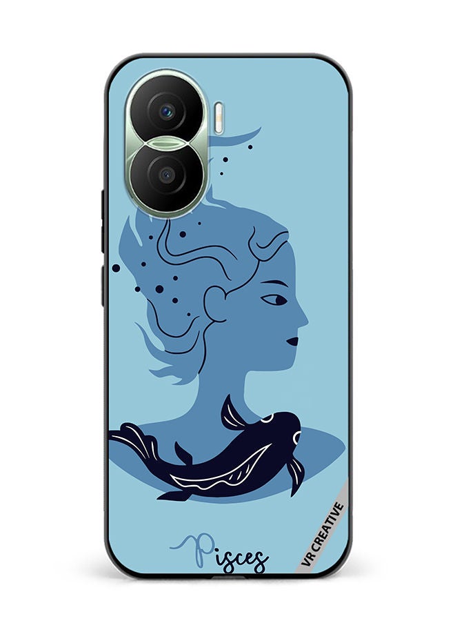 VR CREATIVE غطاء حماية لجهاز Honor Play7T Pro علامة برج الحوت تصميمين متعدد الألوان - Image 1
