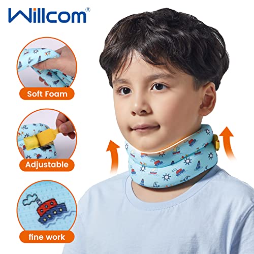 Willcom Kids Soft Neck Posture Corrector Brace, Prevent Humpback, Cervical Collar Support for Pain and Spine Alignment Straightener (Blue, 10.5-11.5inch) - Image 3