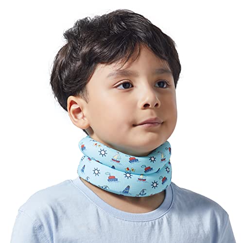 Willcom Kids Soft Neck Posture Corrector Brace, Prevent Humpback, Cervical Collar Support for Pain and Spine Alignment Straightener (Blue, 10.5-11.5inch) - Image 1