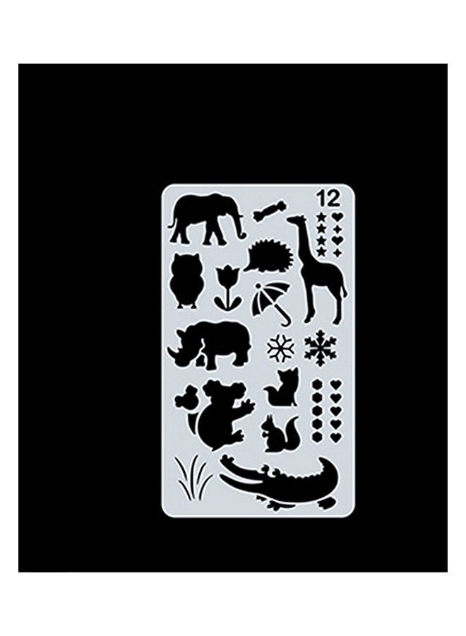 نيبمينينت إستنسل رسم بتصميم مجوف . أبيض