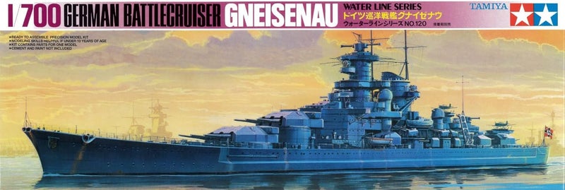 Tamiya 1/700 Scale German Battlecruiser Gneisenau Model Kit - Image 1
