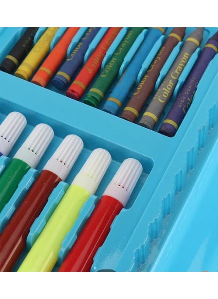 Manos Manos Colour Set for Kids Students 42 Pieces Crayons Water Colours Oil Pastels Glue Eraser Sharpener Brushes  - Image 4