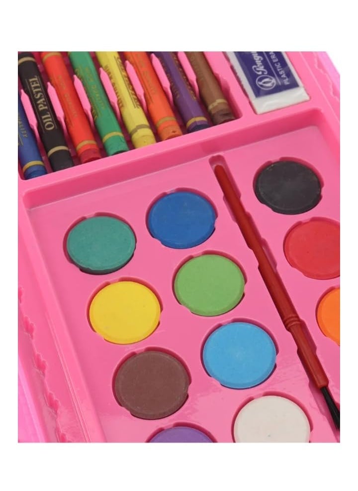 Manos Manos Colour Set for Kids Students 42 Pieces Crayons Water Colours Oil Pastels Glue Eraser Sharpener Brushes  - Image 5