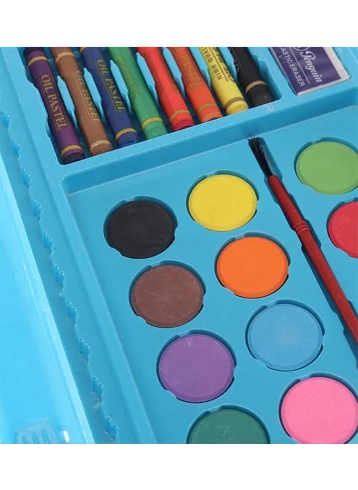 Manos Manos Colour Set for Kids Students 42 Pieces Crayons Water Colours Oil Pastels Glue Eraser Sharpener Brushes  - Image 3
