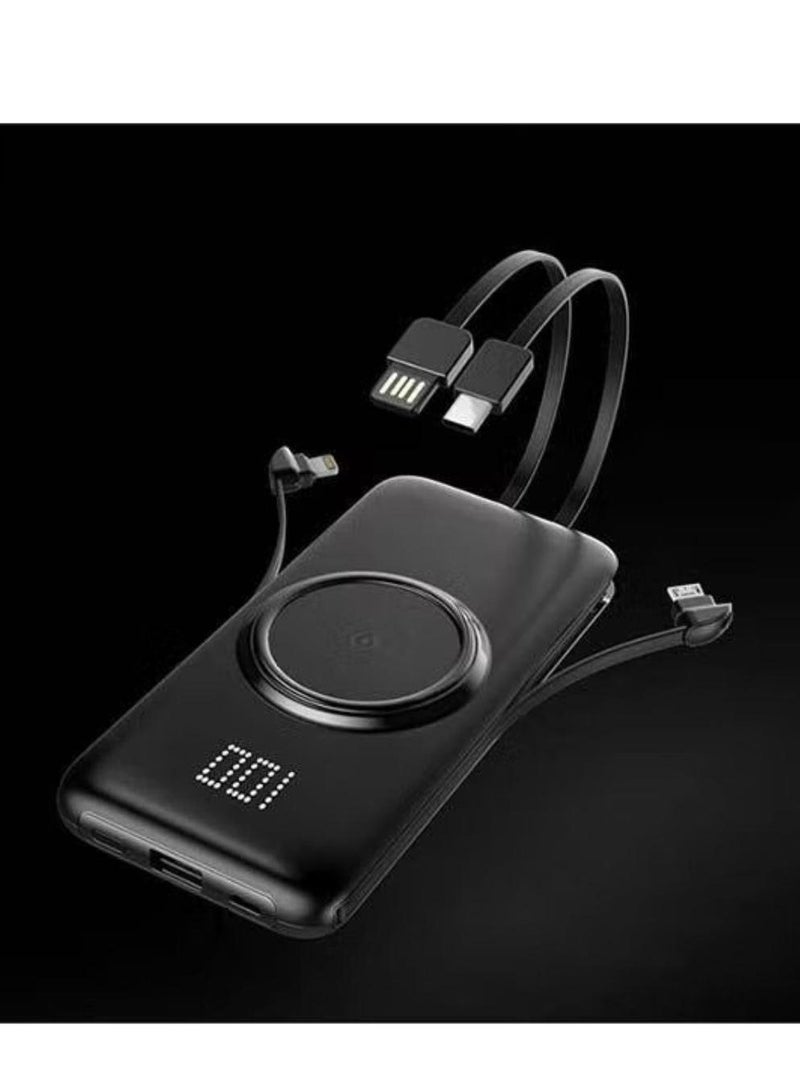 GULFLINK Large Capacity Portable Fast Charger Power Bank With Led Display Built in Cable 20000mah Black  - Image 4