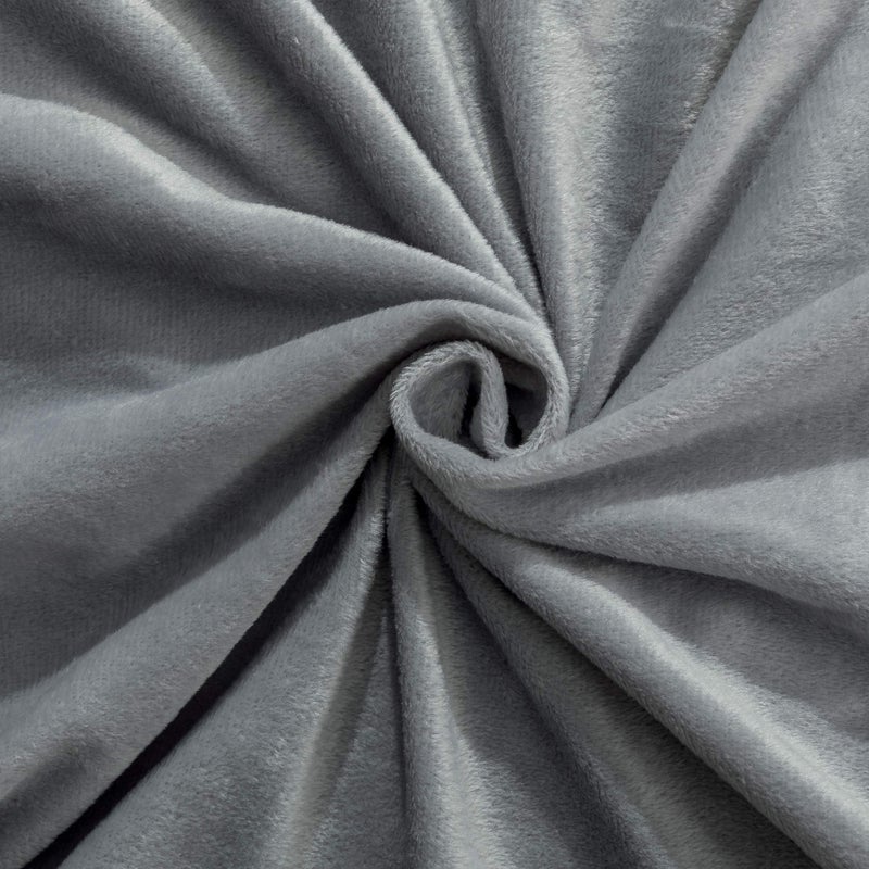 NTBAY 2 Pack Zippered Velvet Queen Pillowcases  Super Soft and Cozy Luxury Fuzzy Flannel Pillow Cases with Zipper  20x30 Inches  Smoke Grey - Image 2