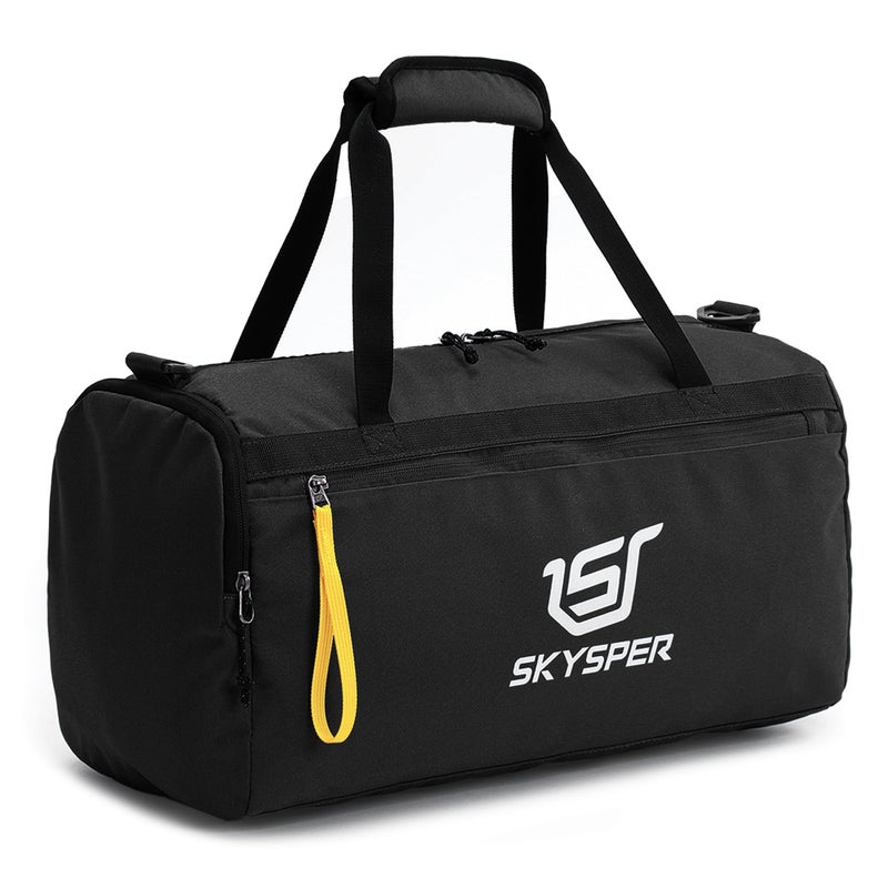 SKYSPER 30L Gym Duffel Sports Bag Small with Wet Pocket for Sport Travel Fitness Workout Men WomenBlack - Image 2