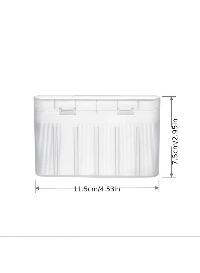 حزمة ثنائية من صناديق تخزين بطاريات 18650، 6 فتحات، منظف بطاريات AA و AAA محمول مع تصميم قفل محكم للإغلاق. - Image 2