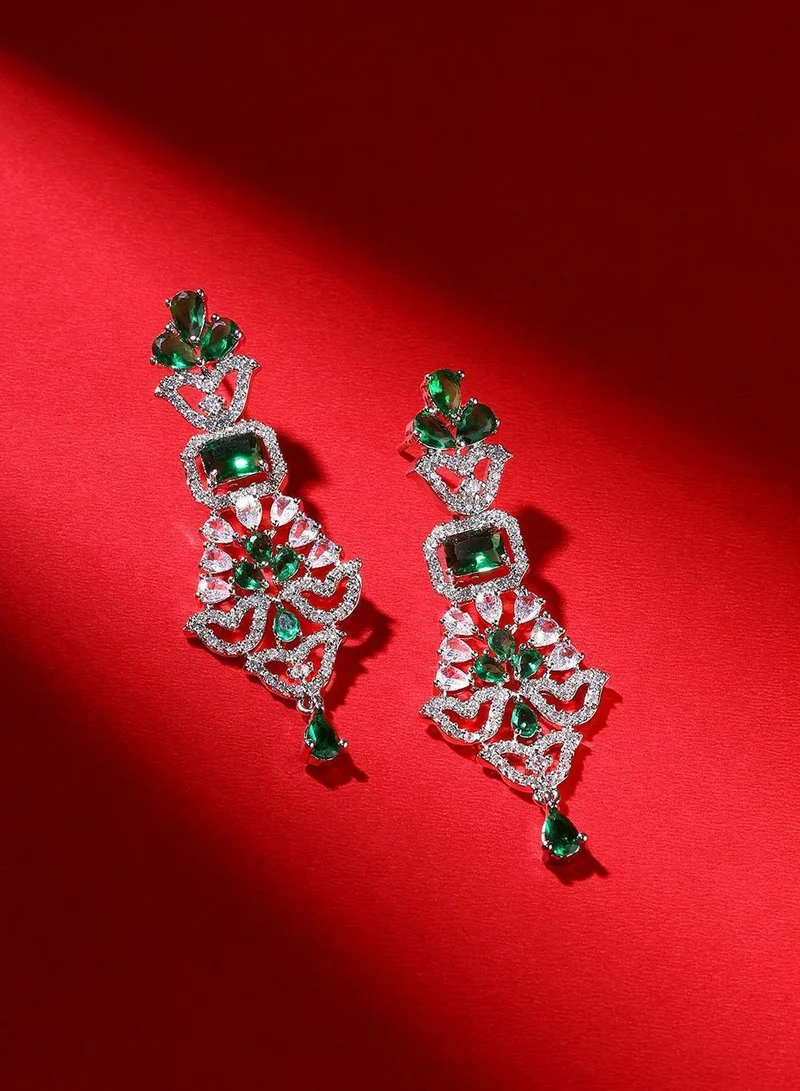 Priyaasi -Studded Contemporary Drop Earrings