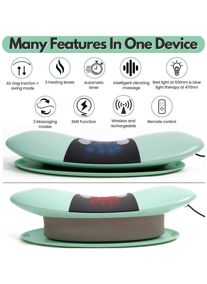Ru syanl - Electric Lumbar Traction Device Light Therapy Massager Back Muscle Pain Relief - Image 1