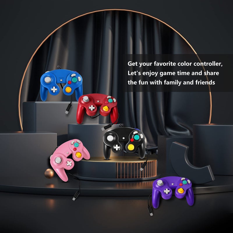 FIOTOK Gamecube Controller, Classic Wired Controller for Wii Nintendo Gamecube (Black) - Image 5