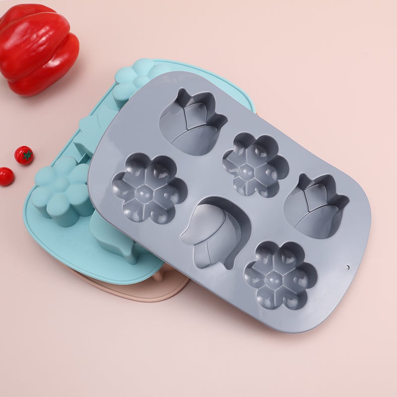 Diy Love Cake Six-Hole Jelly Pudding Mousse Chocolate Silicone Baking Mold Factory - Image 5