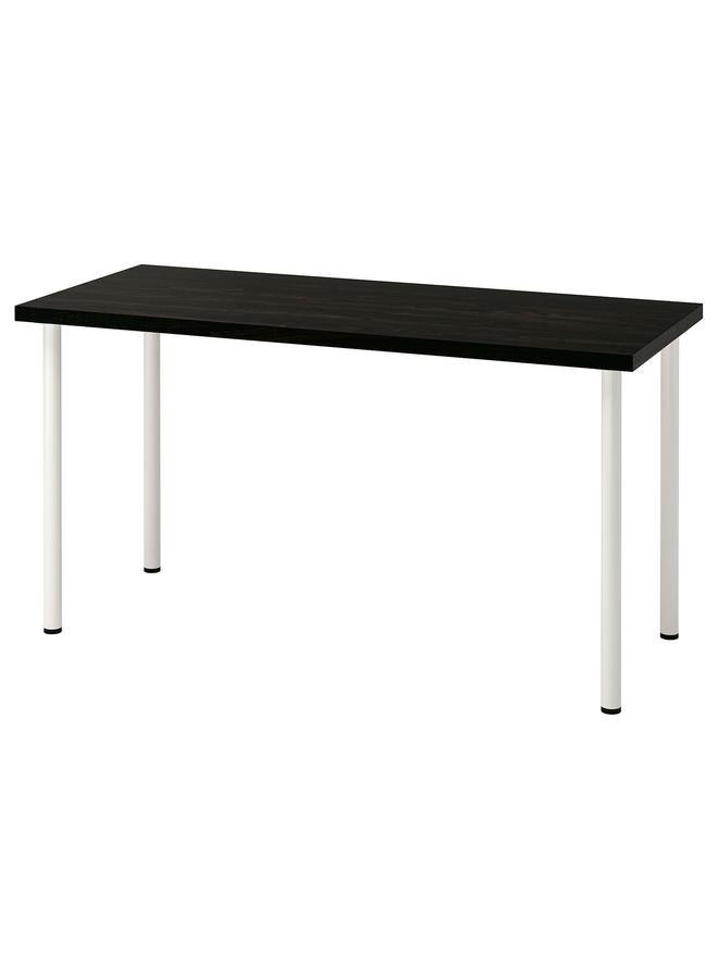 Zaboon Desk, Black-Brown/White, 140X60 Cm - Image 1
