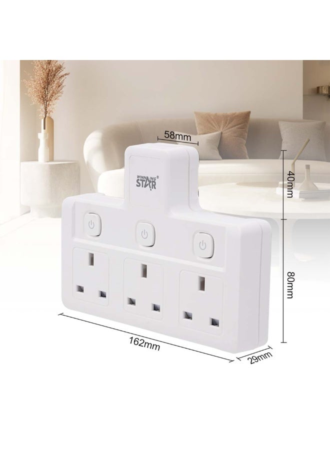 Winning Star UK Plug Extension Socket – 3 Outlets, 2500W, 10A, Fire-Retardant (ST-1086-3) - Image 5