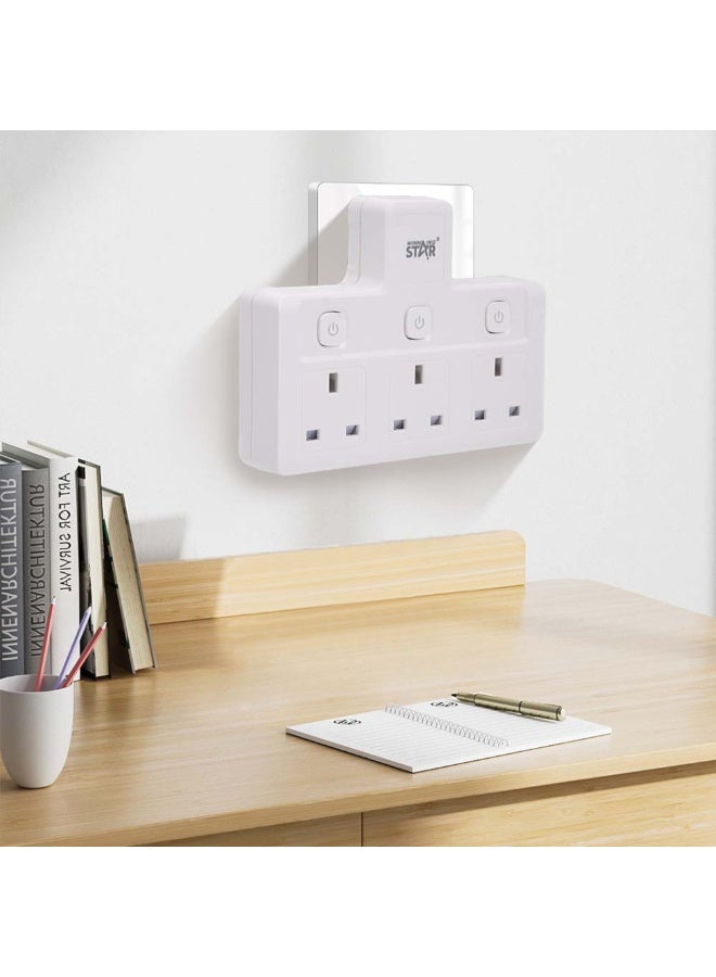 Winning Star UK Plug Extension Socket – 3 Outlets, 2500W, 10A, Fire-Retardant (ST-1086-3) - Image 4