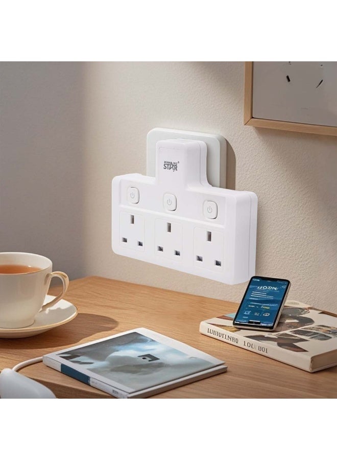 Winning Star UK Plug Extension Socket – 3 Outlets, 2500W, 10A, Fire-Retardant (ST-1086-3) - Image 3
