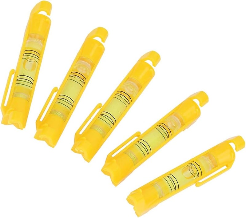 5 Pcs Mini String Line Bubble Levels 3 Vial Hanging Spirit Level Tool - Image 2
