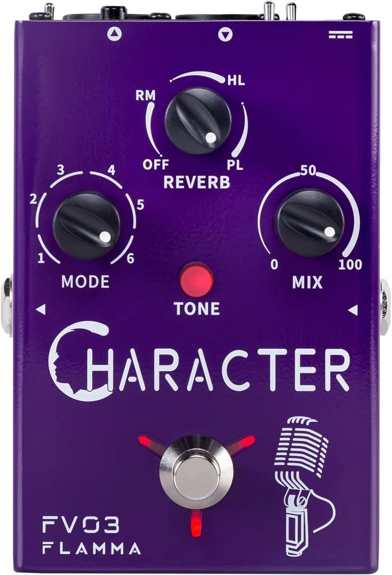 FLAMMA FV03 Vocal Effects Pedal Voice Processor Vocal Amplifier Stompbox Voice Changing Sounds Like Robot Male Female Baby with Delay Reverb Effects for Polishing Up Vocals Includes Guitar Playing - Image 1