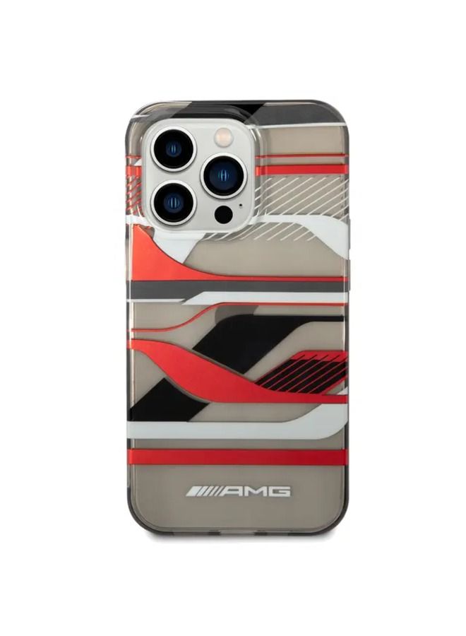 AMG Transparent PC/TPU Case With Expressive Graphic Design For iPhone 14 Pro Max - Multi color