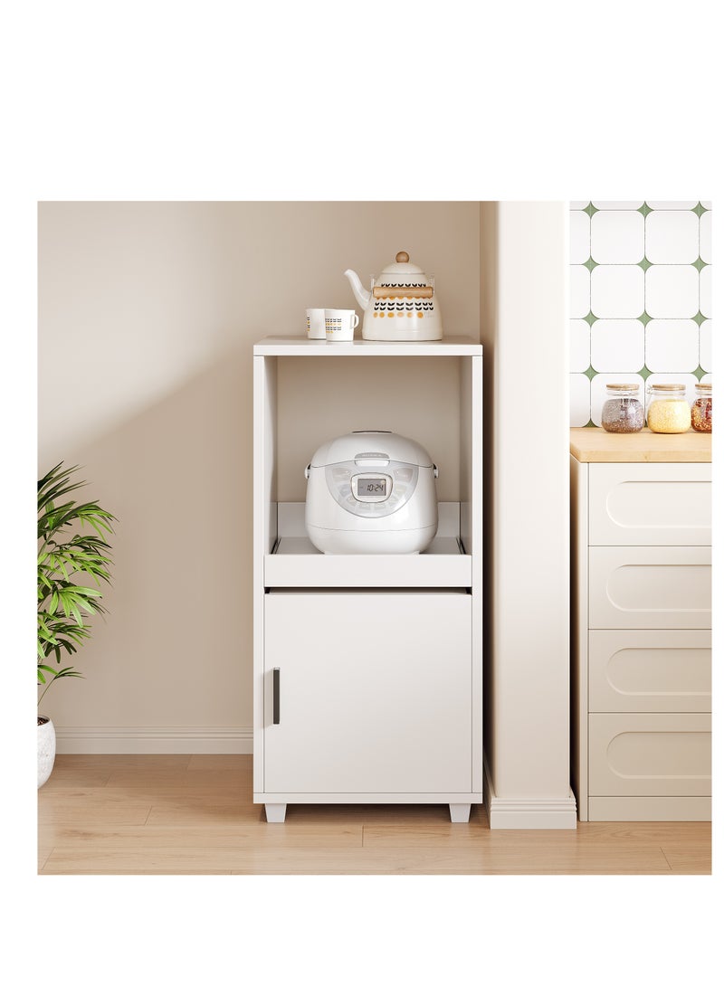  CityRiya-Long خزانة بار القهوة ذات الطبقتين مع الأبواب ، خزانة تخزين المطبخ واللوحة الجانبية - رف المطبخ ، خزانة تخزين الأطباق وهاتش المخزن ، منظم زاوية القهوة المنزلية لغرفة المعيشة ومكتب غرفة الطعام (ZWG009) - Image 1