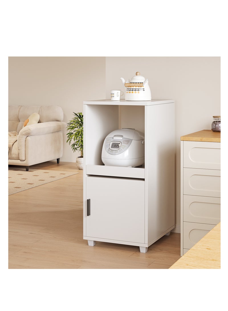  CityRiya-Long خزانة بار القهوة ذات الطبقتين مع الأبواب ، خزانة تخزين المطبخ واللوحة الجانبية - رف المطبخ ، خزانة تخزين الأطباق وهاتش المخزن ، منظم زاوية القهوة المنزلية لغرفة المعيشة ومكتب غرفة الطعام (ZWG009) - Image 5