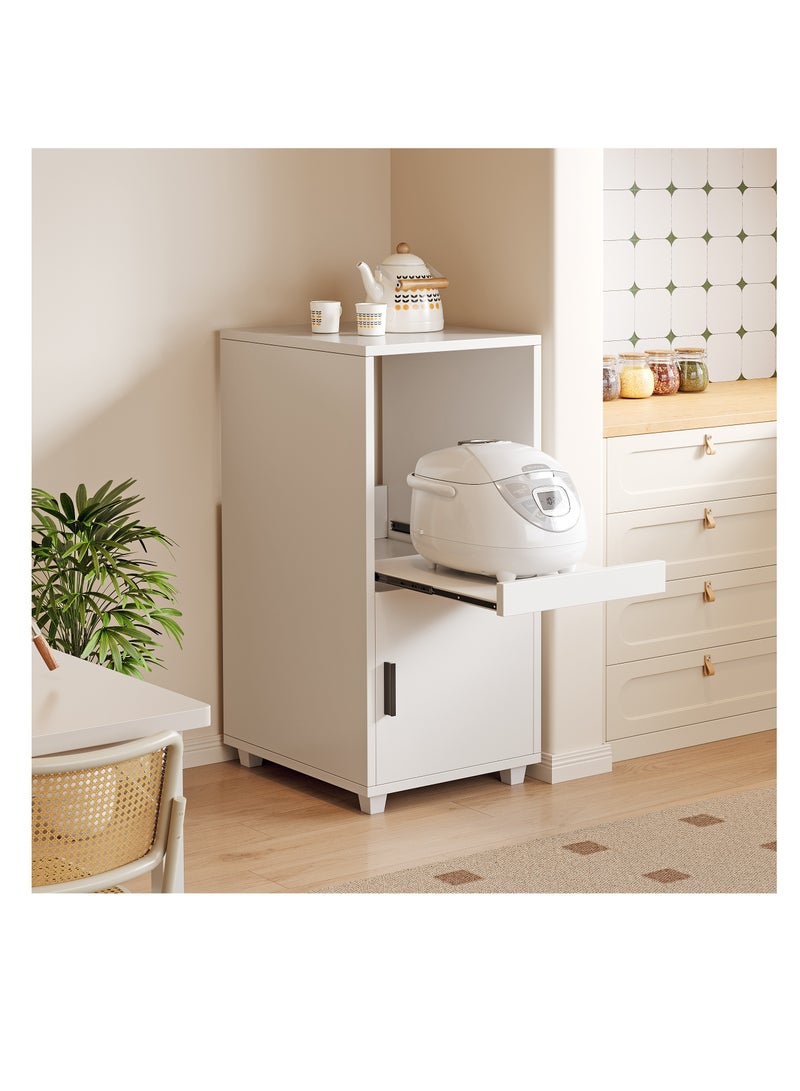  CityRiya-Long خزانة بار القهوة ذات الطبقتين مع الأبواب ، خزانة تخزين المطبخ واللوحة الجانبية - رف المطبخ ، خزانة تخزين الأطباق وهاتش المخزن ، منظم زاوية القهوة المنزلية لغرفة المعيشة ومكتب غرفة الطعام (ZWG009) - Image 4