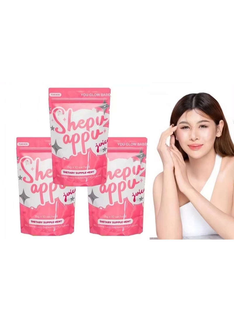 You Glow Babe 3 packs of Shebu Appu Juice 15g x 10 sachets  - Image 2
