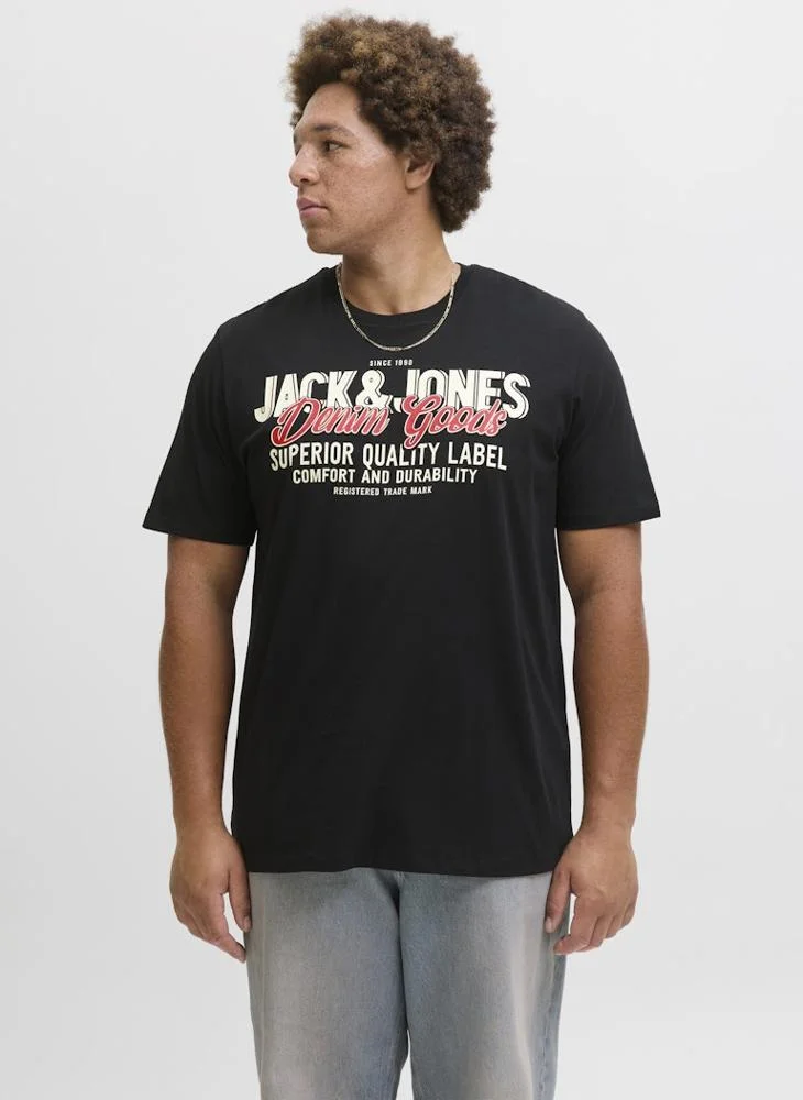 JACK & JONES Jjelogo Graphic Crew Neck T-Shirt