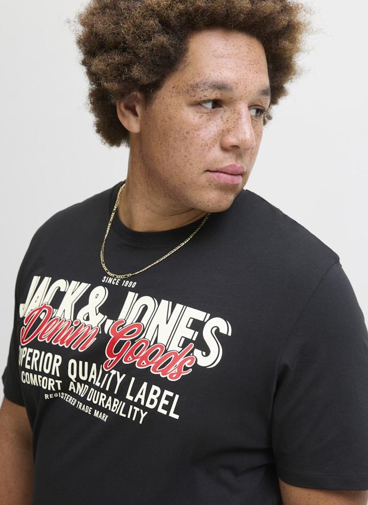 جاك اند جونز تيشيرت جيليوجو برسومات بياقة دائرية - Image 5