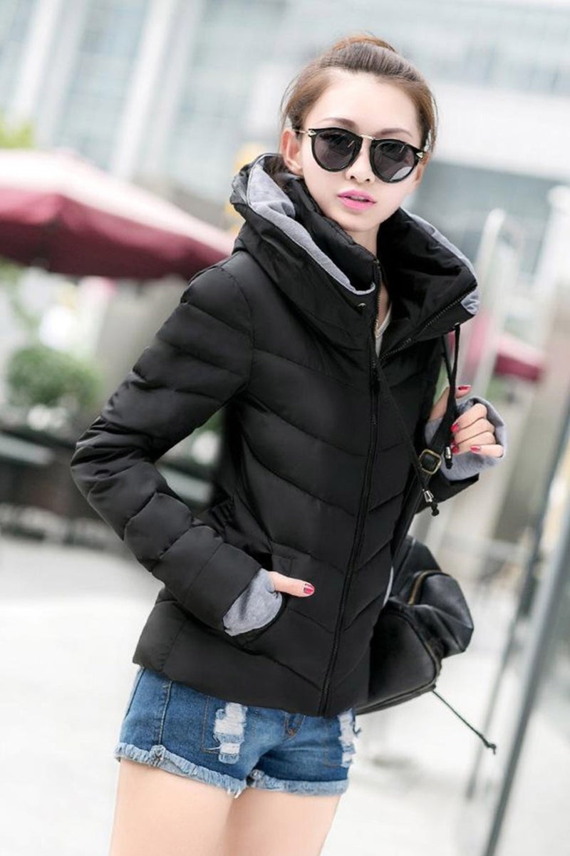 Barbora Daily Waterproof Winter Puffer Women's Coat 801SIYAH14  - Image 1