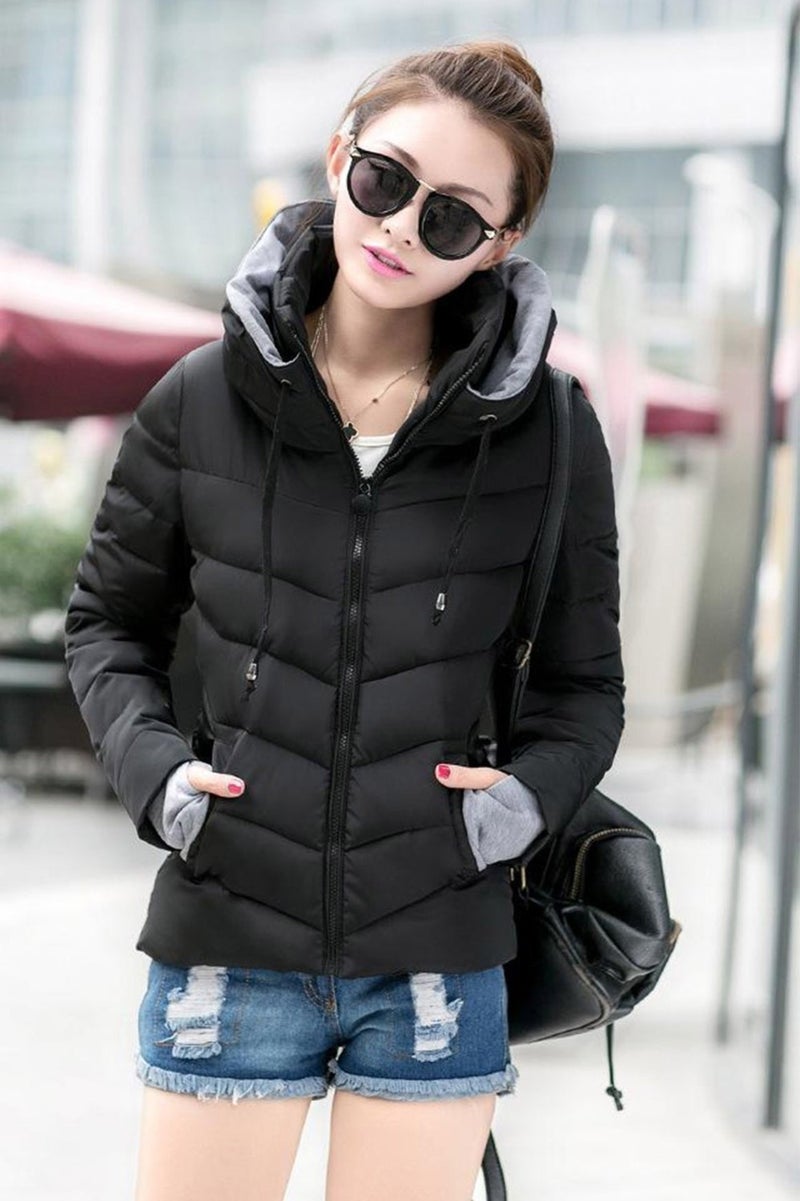 Barbora Daily Waterproof Winter Puffer Women's Coat 801SIYAH14  - Image 2