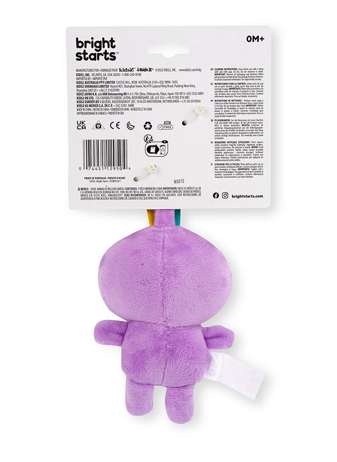 Bright Starts - Jingle Joy Reach & Rattle Toy for Stroller - Purple Sloth with Chime Sounds - Image 1
