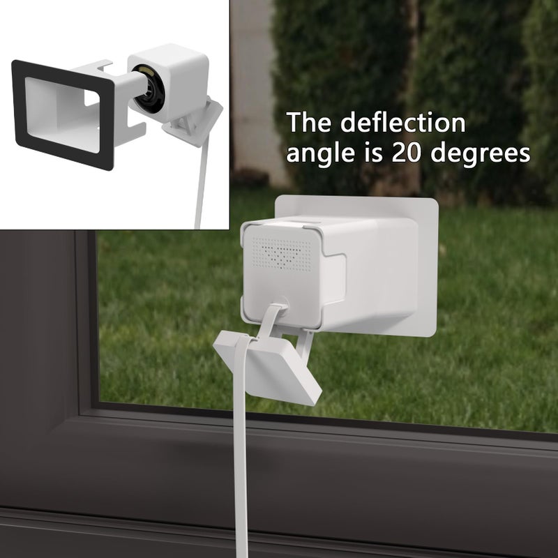 Teccle Angled Window Mount for Wyze Cam V4 and V3 Tilt Angle Glass Mount Through Windows Glass Surfaces Use Cam v4 Turn Wyze Camera into a Window Camera for Outdoor Monitoring - Image 3